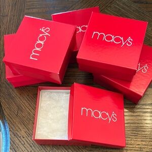 Red Macy's Gift Boxes